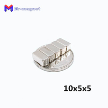 10pcs 10 x 5 x 5 mm Neodymium Magnet Permanent NdFeB N35 Small Super Powerful Strong Magnetic Magnets For Crafts Gallium Metal 2024 - buy cheap