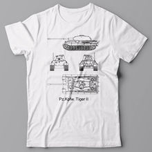 Новинка 2019, Мужская футболка, бесплатная доставка, боевой танк, футболка Kpfw Tiger Ii, военная немецкая времен Второй мировой войны, футболка World of Tanks 2024 - купить недорого
