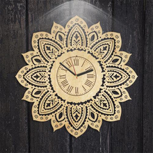 Mandala Wood Wall Clock Mandala Wood Decor Handmade Art Wood Wall Clock Ornament Wall Clock Modern Birthday Gift For Girl 2024 - buy cheap