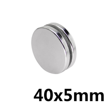 *1PCS Neodymium magnet 40mm*5mm strong rare earth neodymium magnets 40*5 mm NdFeB permanent round magnetic  40mmx5mm N35 2024 - buy cheap