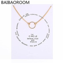 Fashion Jewelry Karma Sliding Circle Chain Necklace For Women 2024 - buy cheap