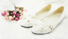 2018 Free Shipping White Lace Flower Wedding ShoesFlower Girl Shoes Bridesmaid Dress Shoes for Anniversary Party Woman Shoes 2024 - buy cheap
