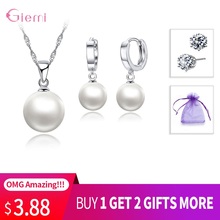 High Class Pearl Earrings Necklaces Original 925 Sterling Silver Party Women gifts Jewelry Sets Buy 1 Get 2 free Gifts 2024 - buy cheap