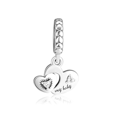 CKK-Cuentas de plata esterlina para fabricación de joyas, dije de corazón de bebé, compatible con Pandora, cuentas de pulsera 925 originales 2024 - compra barato