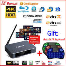 Egreat A5 4K UHD медиаплеер с HDR Blu-Ray жестким диском проигрыватель ISO воспроизведение меню навигации Android 5,1 TV Box Spt DOLBY BD-ISO 2024 - купить недорого