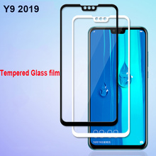 Ultra-Thin white black color full screen protector Tempered Glass film 6.5'' For Huawei Y9 2019 Screen protective glass film 2024 - buy cheap