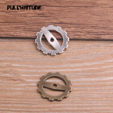 12Pcs 20mm Two Color Metal Alloy Machinery Round Gear Pendant Jewelry Charm Jewelry Gear Findings 2024 - buy cheap