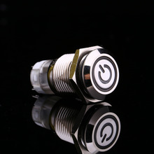 White Light Car Auto Metal LED Power Push Button Switch Latching Type On-off  12V 16mm Waterproof 2024 - buy cheap