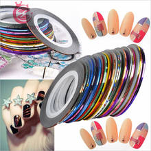 10 рулонов смешанных цветов для ногтей, чередование ленты, наклейка для поделок, 3D разнообразие ногтей, Типсы, украшения, линия для ногтей, фольга, наклейки для ногтей 2024 - купить недорого