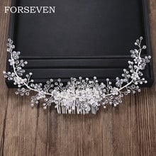 Luxurious Pearl Rhinestone Bride Hair Combs Jewelry Accessories Trendy Hair Ornaments Pearl Wedding Headbands For Bride 2024 - buy cheap