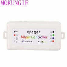 Controlador mágico DC5-24V 2048 pixels sp105e 4.0, aplicativo compatível com bluetooth, ws2801, ws2811, ws2812b, sk6812
