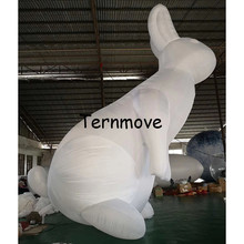 Popular outdoor white giant inflatable rabbit with LED light inflatable easter model for festival decoration animal cartoon 2024 - buy cheap