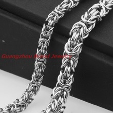 6/8mm 316L Stainless Steel Necklaces Byzantine Chain New Mens Jewelry Top Fashion Cool Gift, Wholesale Or Retail 7-40" 2024 - buy cheap