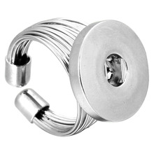 Anel de metal com botões de pressão, joia de pressão 18mm 12mm faça você mesmo anéis intercambiáveis para mulheres e homens 2024 - compre barato