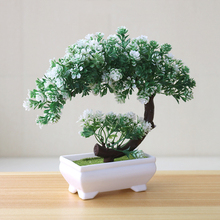 Small Potted Hotel Simulation Garden Plant Bonsai Tree Pot Flowers Table Home Decor Artificial Fake Ornaments Plastic 2024 - buy cheap