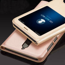 for Huawei Mate 10 Lite case Open Window Flip Cover PU Leather Case for Huawei Honor 9i / Mate 10 lite / Nova 2i cases 2024 - buy cheap