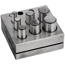 GTBL Round Disc Cutter 7 Punch Set Tool Metal Cutting Square Base Jewelry Jeweler 2024 - compre barato
