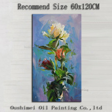 Wholesale High Quality Impression Flower Oil Painting On Canvas Hand-painted Canvas Flower Painting For Living Room Decoration 2024 - buy cheap