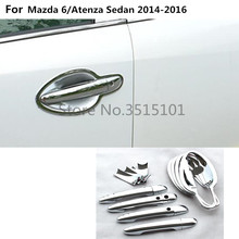 Car Body Cover Styling Detector Frame Panel Trim ABS Chrome Door Handle Bowl For Mazda 6/Atenza Sedan 2014 2015 2016 2017 2018 2024 - buy cheap