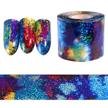 1M Gradient sparkly Sky Nail Foil Blue  Paper Decals Decor Nail Art Sticker Decoration Accessories 2024 - buy cheap