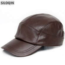 SILOQIN New Autumn Winter Women's Genuine Leather Hats Men's Cowhide Baseball Caps Adjustable Size Snapback Cap Cuero Sombrero 2024 - buy cheap