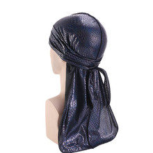 Pelucas sedosas de cocodrilo para hombre, pañuelo Doo Durag, turbante, sombrero de motorista, diadema, accesorios para el cabello, cola Extra larga de pirata du-rag 2024 - compra barato