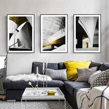 Lienzos de pintura nórídica blanca y negra para sala de estar, decoración del hogar moderna 2024 - compra barato