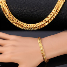 Bracelet For Men Women Fashion Jewelry Rose Gold Yellow Gold Color Foxtail Bracelets Bangles H435 2024 - buy cheap