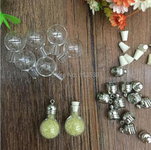 50pcs Vial Pendants SMALL balls (vials/ mini/ glass/ charms/ bottles/ glass) Glass vials pendant magic potion Charm finding 2024 - buy cheap