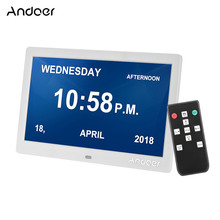 Andoer 10 дюймов 1024*600 Ips цифровая фоторамка Поддержка настройки времени функции музыкального фото видео Поддержка нескольких языков 2024 - купить недорого