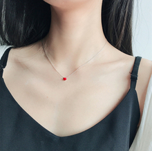 Женские Подвески для ожерелья в форме сердца, ожерелье из стерлингового серебра 925 пробы с длинной цепочкой 2024 - купить недорого