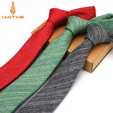 Corbatas ajustadas para hombre, corbata de boda clásica Vintage de Color sólido, corbatas formales de negocios ajustadas de cuello estrecho, 6cm 2024 - compra barato