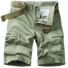 Pantalones cortos de algodón para hombre, Shorts masculinos de alta calidad, azul holgado, con bolsillos 2024 - compra barato