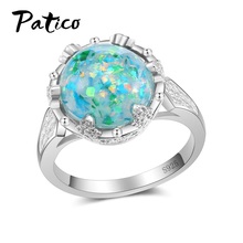 Natural Oval Opal Colorful Stone Rings For Women 925 Sterling Silver Cute/Romantic Claw Carving Finger Jewelry 2024 - buy cheap