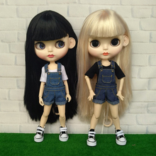 8 Colors Blyth Doll Outfits T-shirts Overall Bib Pants Clothes for Azone Licca Barbies Momoko 1/6BJD  Doll 2024 - buy cheap