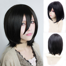 Free Shipping !!! Womens Boy Short Straight Hair Full Wig Handsome Style Anime Cosplay Party Black 2024 - buy cheap