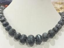 Colar labradorite natural facetado 100% original, 10-19mm, pedra labradorite 18" 2024 - compre barato