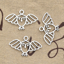 20pcs Charms Expanded Wings Owl 18x29mm Antique Making Pendant fit,Vintage Tibetan Bronze Silver color,DIY Handmade Jewelry 2024 - buy cheap
