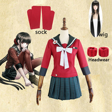 New 6PCS Danganronpa V3 Killing Harmony Harukawa Maki School Uniform women girl Cosplay Costume set and wig Halloween Costume 2024 - buy cheap