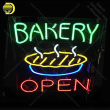 Bakery Open with Pie Neon Sign Neon Bulbs sign Iconic Beer Bar Pub Club light Lamps Sign display advertise enseigne lumine 2024 - buy cheap