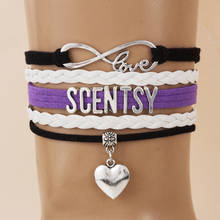 Drop shipping Infinity love SCENTSY Bracelet & Bangles Heart charm leather Velvet Braided Bracelets Jewelry For Women Men 2024 - buy cheap