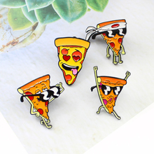 Broche de Pizza para amantes de la Pizza, bonitas gafas de sol geniales, insignia esmaltada de combate Ninja, mochila vaquera, Pin de solapa, regalo para amantes de la Pizza 2024 - compra barato