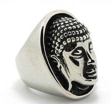 2016 Popular Big  Budha Ring 316L Stainless Steel Top Quality Fashion New Design Biker Ring 2024 - buy cheap