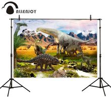 Allenjoy фото фон Динозавр мир древние времена пруд галька фотостудия фон для фотосъемки 2024 - купить недорого