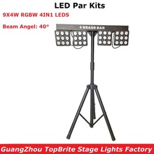 LED Par Kits 9X4W RGBW 4IN1 LED Flat Par Light DMX Controller Stage Light With Light Stand For Stage Party Wedding Disco Light 2024 - buy cheap