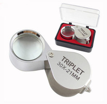 30X21mm Metal regalo juguetes bolsillo Triplet lente lupa joyería gema identificación lupa educativo lupa para niños 2024 - compra barato
