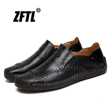 ZFTL New Men Loafers Genuine Leather Spring/Autumn Man Boat Shoes Big Size 38-48 Casual Slip-on male Leisure shoes Handmade  016 2024 - buy cheap