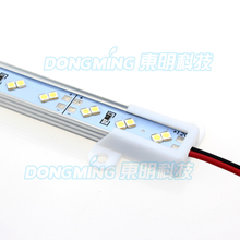 Luzes led para gabinete, faixa de iluminação 2835, smd, 12v, fileira dupla, perfil em alumínio, 0.5m, 72leds, cozinha