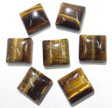 wholesale 50pcs new fashion mixed assorted natural stone square-shape Cabochon beads 16*16mm No Hole for jewelry making 2024 - buy cheap