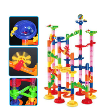 Glass Beads Run Ball Roller Coaster Building Block Construction Model 105 PCS Marble Race Run Maze Ball Good Toys for Children 2024 - buy cheap